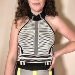 Black and White Halter Top